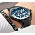 FERRUCCİ LACİVERT KADRANLI FUNCTION SİYAH METAL ERKEK KOL SAATİ