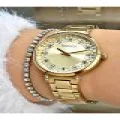 FERRUCCİ RAKAMLARI KADRANI TAŞLI GOLD METAL KADIN KOL SAATİ