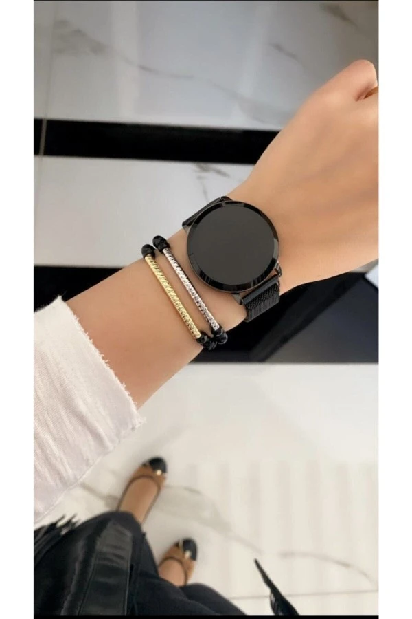 Unisex Dokunmatik Led Saat Mıknatıslı Kordon