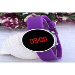 Marka Unisex Mor Renk Led Watch Dijital Genç Kız Çocuk Kol Saati 303585