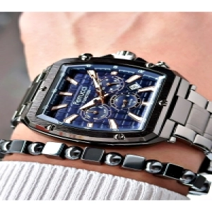 FERRUCCİ FUNCTION LACİVERT KADRANLI GRİ METAL ERKEK KOL SAATİ