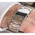 Rosegold-gümüş Renk Çelik Kordon Kadın Kol Saati Bileklik Hediyeli
