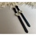 Retro Minimal Vintage Tasarım - Siyah Renk Kordon - Kadın Kol Saati - Gold Renk Kasa