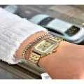 FERRUCCİ KARE TAŞLI GOLD METAL KADIN KOL SAATİ