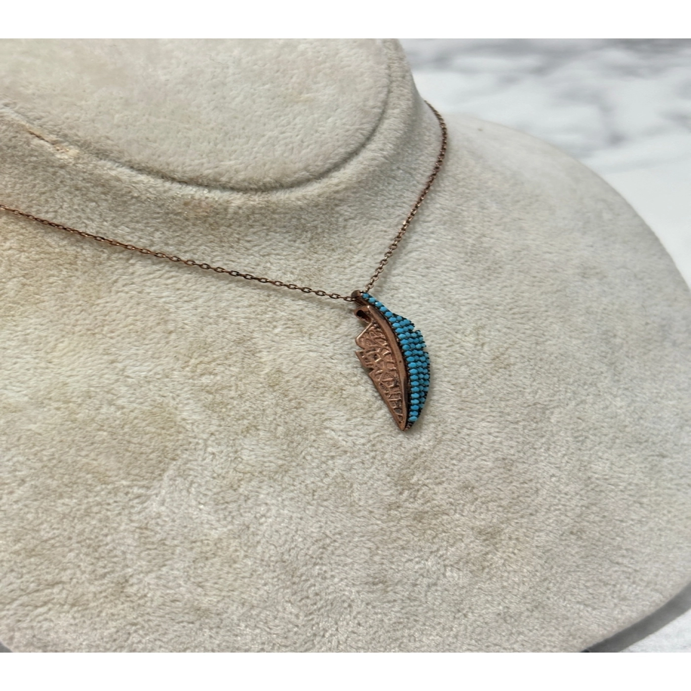 925 Ayar Gümüş Rose Gold Kanat Modeli Gümüş Kolye