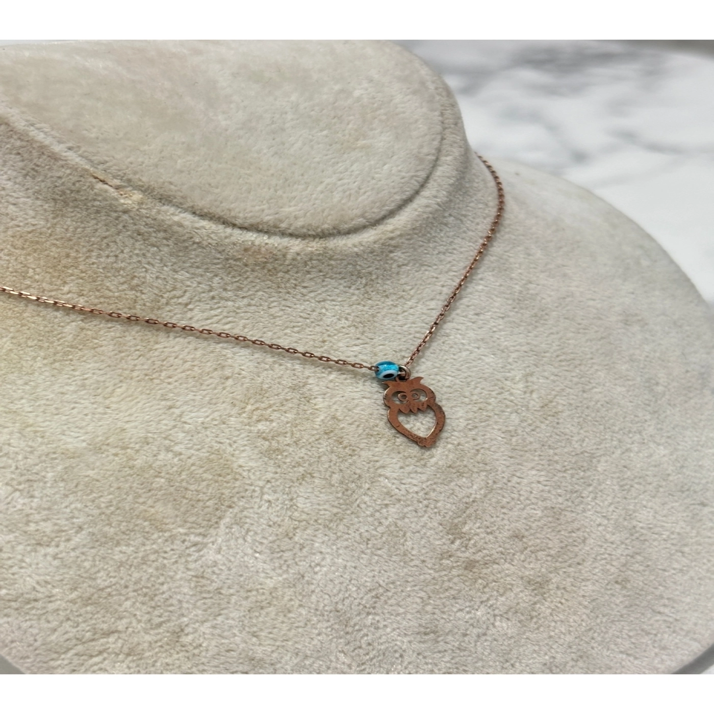 925 Ayar Gümüş Rose Gold Kedi Modeli Gümüş Kolye