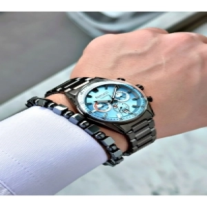FERRUCCİ FUNCTION TAKVİMLİ MAVİ KADRANLI KOYU GRİ METAL ERKEK KOL SAATİ