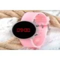 Led Watch Toz Pembe Renk Dijital Yetişkin Kız Çocuk Kol Silikon Saati ST-303499