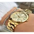 ZİNCİR KORDONLU GOLD KADIN METAL KOL SAATİ