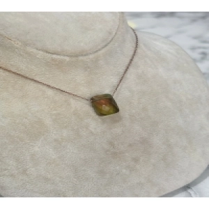 925 Ayar Gümüş Taşlı Rose Gold Doğaltaş Modeli Gümüş Kolye