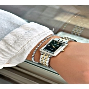 FERRUCCİ-(GOLD&GÜMÜŞ)minimal kasa yeşil iç kadran jübile kordon kadın kol saati