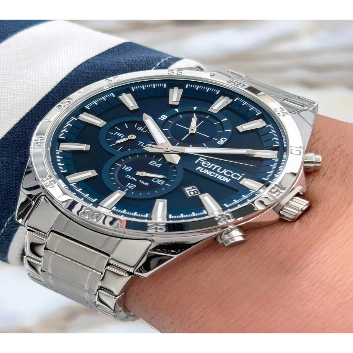 Fonksiyonlu 3 Atm Gümüş Renk Çelik Kordon&kasa Erkek Kol Saati Bileklik Zmfer081