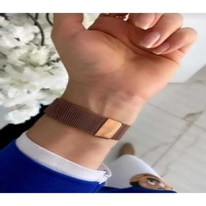 Unisex Tuşlu Led Saat Mıknatıslı Kordon Kare Model