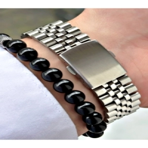 Lüks Tasarım Özel Seri Eşref Tek Saat Modeli Metal Kordon Takvimli Erkek Kol Saati-Bileklik Hediyeli