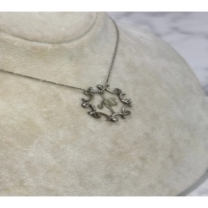 925 Ayar Gümüş Taşlı Yazılı Modeli Gümüş Kolye