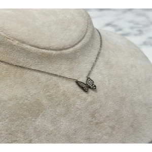 925 Ayar Gümüş Minimal Kelebek Modeli Gümüş Kolye