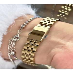 FERRUCCİ RAKAMLARI TAŞLI KARE GOLD METAL KADIN KOL SAATİ