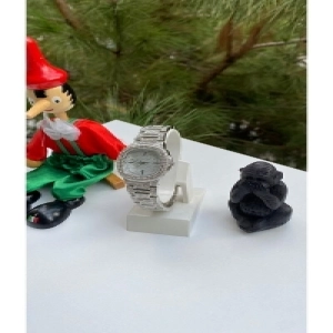 Metal Kordonlu Taşlı Gümüş Renk (SADECE SAAT) Kadın Kol Saati