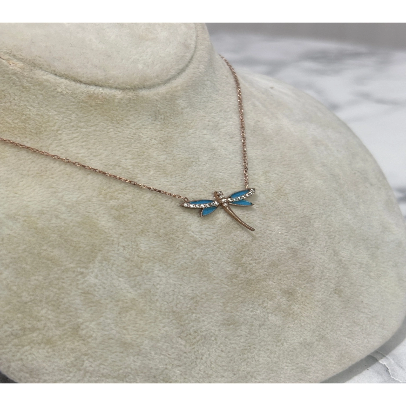 925 Ayar Gümüş Rose Gold  Modeli Gümüş Kolye