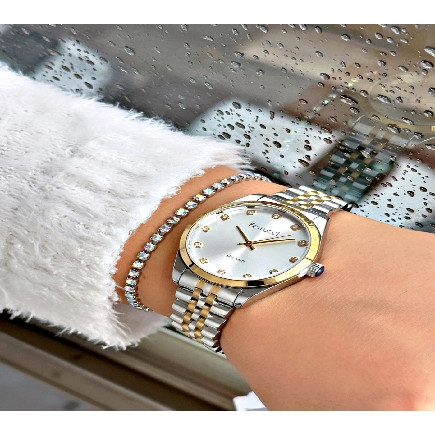 FERUCCİ GOLD GÜMÜŞ METAL KADIN KOL SAATİ hover