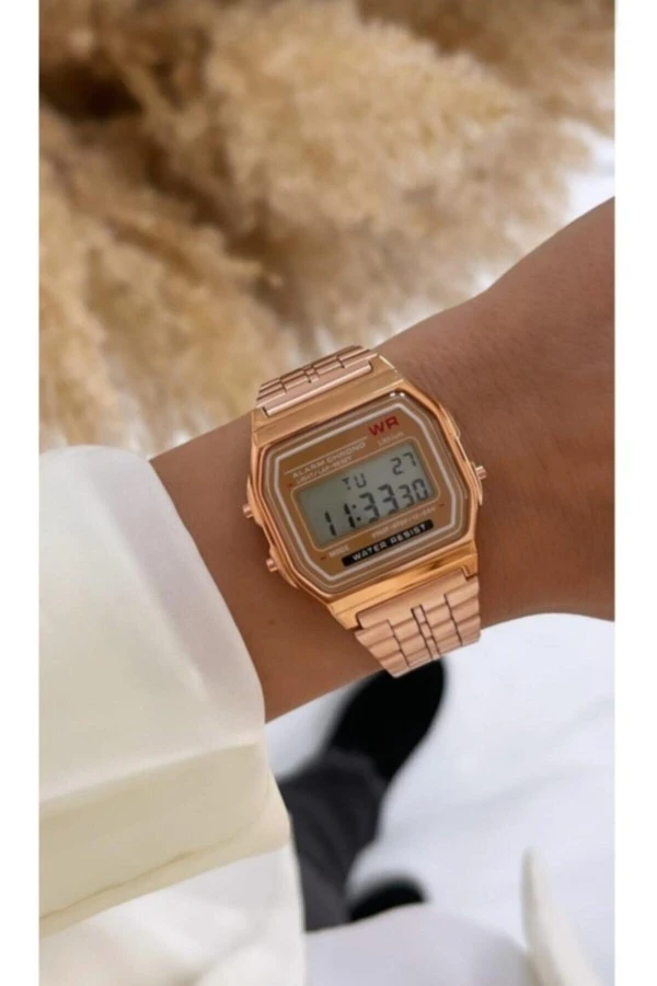 Digital Unisex Rose Kol Saati