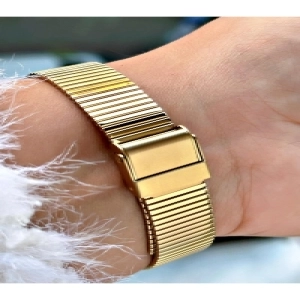 Altın Rengi Çelik Kordon Kadın Kol Saati 03385