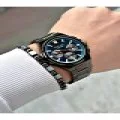 FERRUCCİ LACİVERT KADRANLI FUNCTION KOYU GRİ METAL ERKEK KOL SAATİ