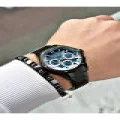 FERRUCCİ LACİVERT KADRANLI FUNCTION SİYAH METAL ERKEK KOL SAATİ