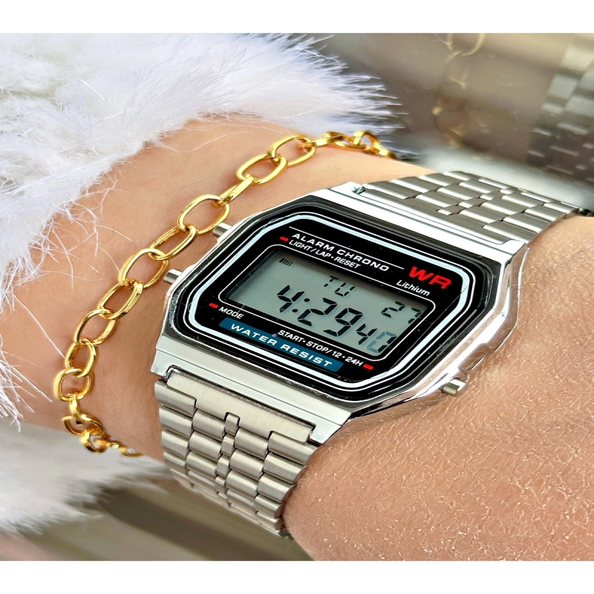 Retro Digital Unisex Kol Saati-bileklik Hediyeli