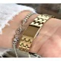 FERRUCCİ YEŞİL KADRANLI TAŞLI KARE GOLD METAL KADIN