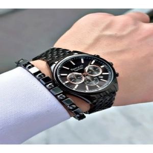 FERRUCCİ FUNCTION SİYAH KADRANLI SİYAH METAL ERKEK KOL SAATİ