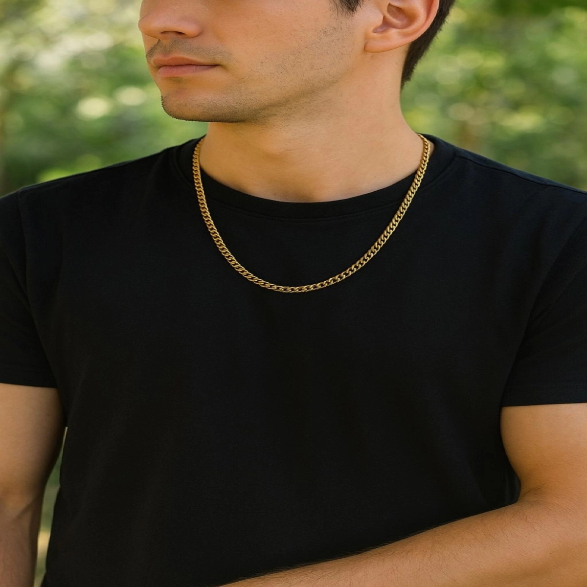 Özel Tasarım Lüks Paslanmaz Çelik Eşref Tek Modeli Şık Zincir Erkek Kolyesi