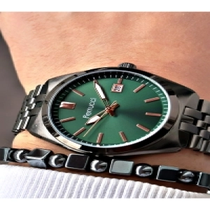 FERRUCCİ YEŞİL KADRANLI FUNCTION SİYAH METAL ERKEK KOL SAATİ