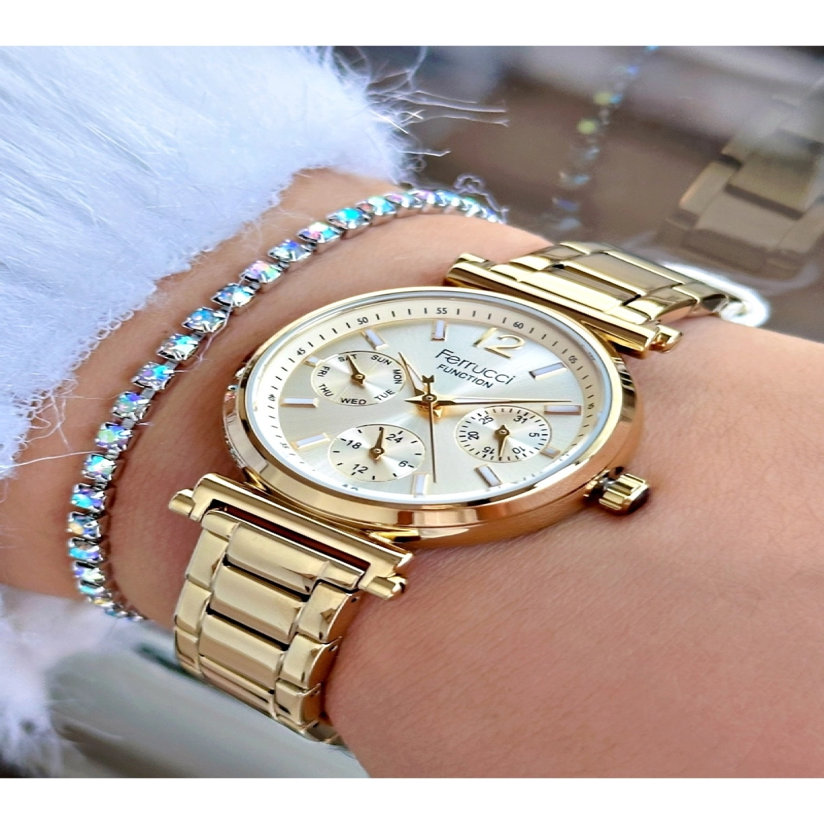 FUNCTION GOLD KADIN METAL KOL SAATİ