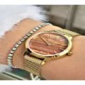 FERRUCCİ KAHVERENGİ KADRANLI GOLD HASIR KOL SAAT