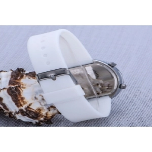 Gümüş Renk Kasa Dijital Led Ekran Silikon Kordon Unisex Kol Saati ST-303603