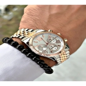 Özel Serisi Lüks Metal Kordon Roma Rakamlı Erkek Kol Saati-Bileklik Hediyeli