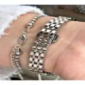 FERRUCCİ KESME CAMLI KARE ROSE GÜMÜŞ METAL KADIN KOL SAATİ