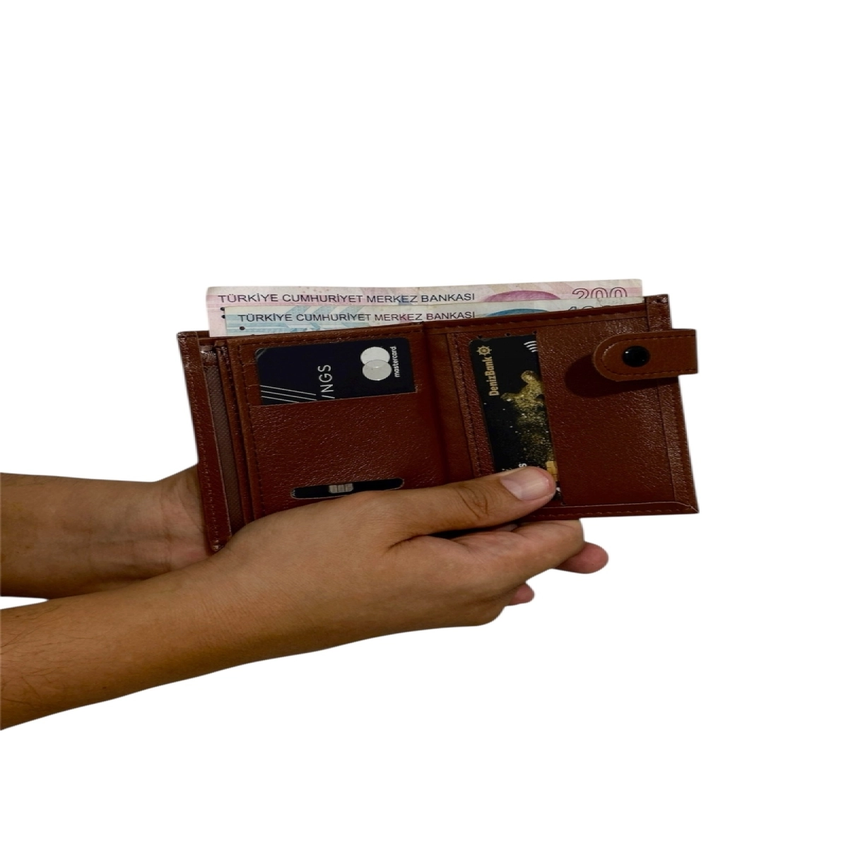 Premium Serisi Özel Üretim Lüks Deri Dikey Patlı Erkek Cüzdanı