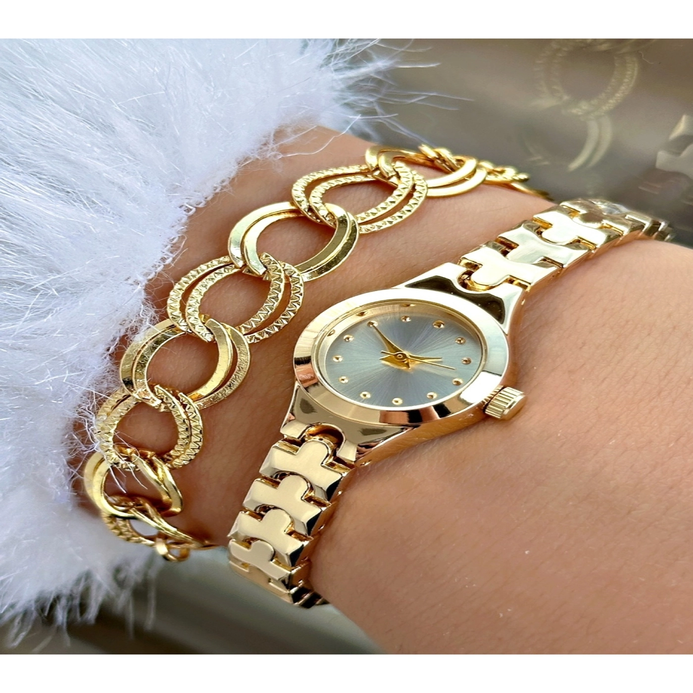 Minimal Classic Lüks Şık Tasarım Metal Kordon Kadın Kol Saati-Bileklik Hediyeli