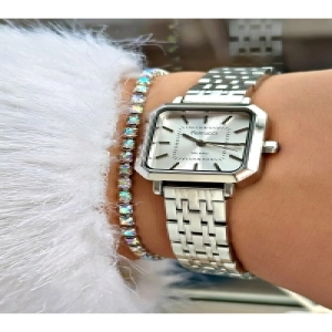 KARE GÜMÜŞ KADIN METAL KOL SAATİ