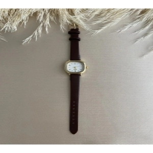 Retro Minimal Vintage Koyu Kahve Kordon Kadın Kol Saati bb0054