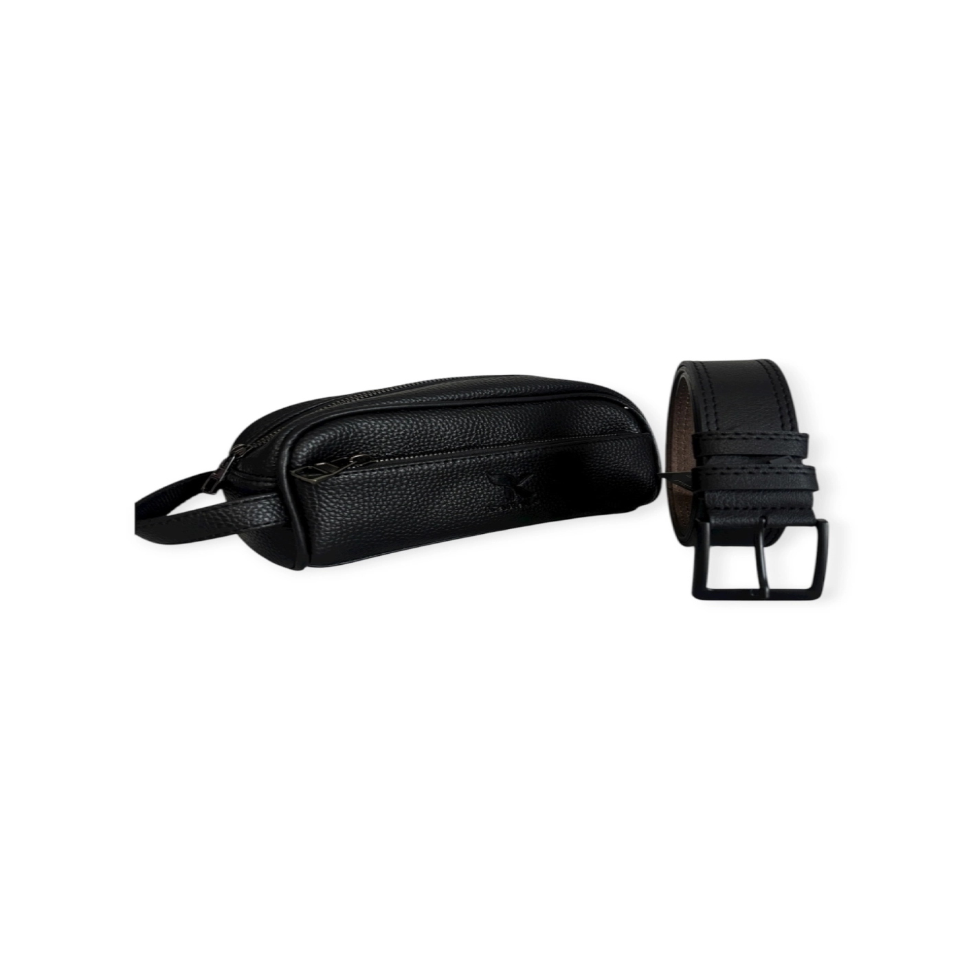 Erkek Lüks Özel Tasarım Vegan Deri Portföy Çantası Günlük El Çantası Ve Kemer Seti