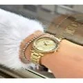 FERRUCCİ KESME CAMLI GOLD METAL KADIN KOL SAATİ