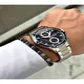 FERRUCCİ LACİVERT KADRANLI FUNCTION GÜMÜŞ METAL ERKEK KOL SAATİ