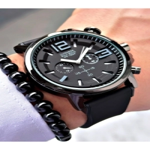 Özel Seri Lüks Silikon Kordon Premium Spor Erkek Kol Saati-Bileklik Hediyeli