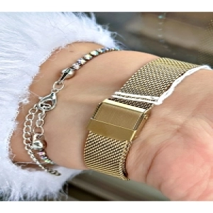 FERRUCCİ FUNCTION GOLD HASIR KADIN KOL SAATİ