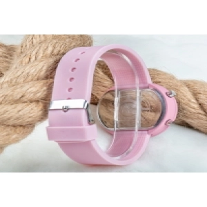 Toz Pembe Renk Led Watch Dijital Yetişkin Kız Çocuk Kol Silikon Saati ST-303479