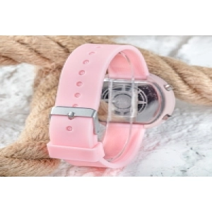 Led Watch Toz Pembe Renk Dijital Yetişkin Kız Çocuk Kol Silikon Saati ST-303499