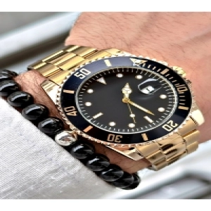 Premium Serisi Lüks Metal Kordon Erkek Kol Saati-Bileklik Hediyeli